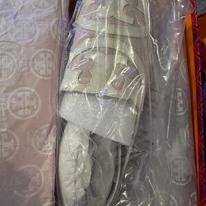 Tory Burch Shell Pink and Ivory Espadrilles